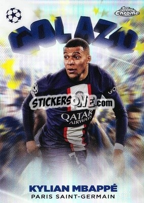 Sticker Kylian Mbappe - UEFA Club Competitions Chrome 2022-2023
 n. G-13 - Topps