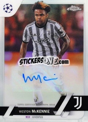 Sticker Weston McKennie - UEFA Club Competitions Chrome 2022-2023
 n. CA-WM - Topps