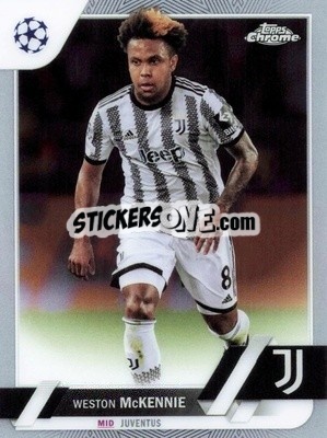 Sticker Weston McKennie - UEFA Club Competitions Chrome 2022-2023
 n. 115 - Topps