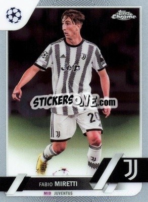 Sticker Fabio Miretti - UEFA Club Competitions Chrome 2022-2023
 n. 116 - Topps