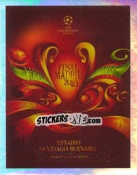 Cromo Poster Final Madrid 2010 - UEFA Champions League 2009-2010 - Panini