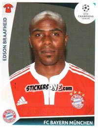 Sticker Edson Braafheid - UEFA Champions League 2009-2010 - Panini