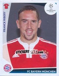 Sticker Franck Ribery - UEFA Champions League 2009-2010 n. 15 - Panini