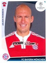 Sticker Arjen Robben - UEFA Champions League 2009-2010 n. 17 - Panini