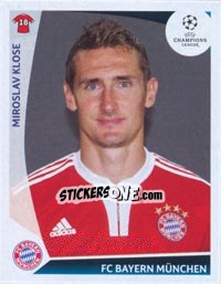 Sticker Miroslav Klose - UEFA Champions League 2009-2010 n. 20 - Panini