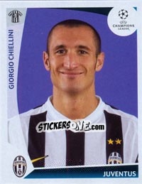 Sticker Giorgio Chiellini - UEFA Champions League 2009-2010 n. 25 - Panini