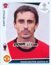 Cromo Gary Neville - UEFA Champions League 2009-2010 - Panini