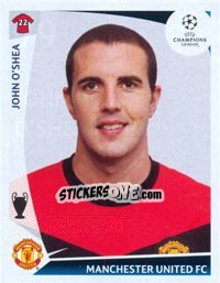 Sticker John O'Shea - UEFA Champions League 2009-2010 - Panini