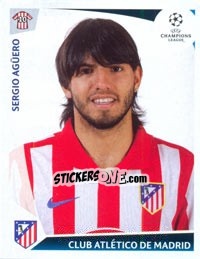 Cromo Sergio Agüero - UEFA Champions League 2009-2010 - Panini