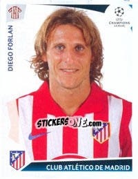 Sticker Diego Forlan - UEFA Champions League 2009-2010 - Panini