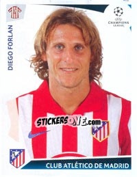 Sticker Diego Forlan - UEFA Champions League 2009-2010 n. 257 - Panini