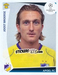 Figurina Joost Broerse - UEFA Champions League 2009-2010 - Panini