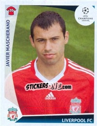 Sticker Javier Mascherano - UEFA Champions League 2009-2010 n. 284 - Panini