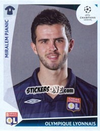 Sticker Miralem Pjanic - UEFA Champions League 2009-2010 n. 307 - Panini