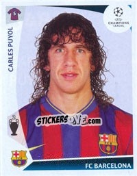 Sticker Carles Puyol - UEFA Champions League 2009-2010 - Panini