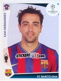 Sticker Xavi Hernandez - UEFA Champions League 2009-2010 n. 353 - Panini
