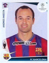 Sticker Andres Iniesta - UEFA Champions League 2009-2010 n. 354 - Panini