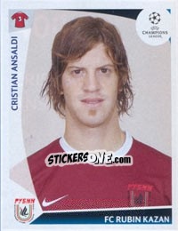 Sticker Cristian Ansaldi - UEFA Champions League 2009-2010 - Panini