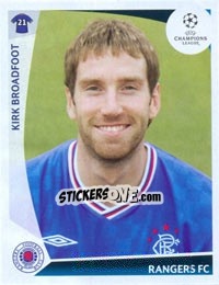 Sticker Kirk Broadfoot - UEFA Champions League 2009-2010 - Panini