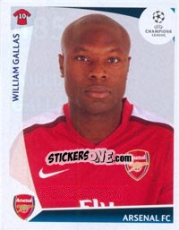 Sticker William Gallas - UEFA Champions League 2009-2010 - Panini