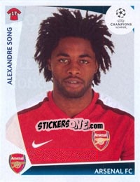 Sticker Alexandre Song - UEFA Champions League 2009-2010 - Panini