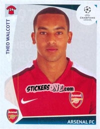 Sticker Theo Walcott - UEFA Champions League 2009-2010 n. 497 - Panini