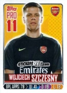 Sticker Wojciech Szczęsny - Premier League Inglese 2013-2014 n. 7 - Topps