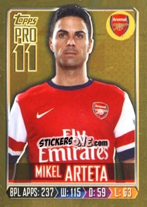 Cromo Mikel Arteta - Premier League Inglese 2013-2014 - Topps