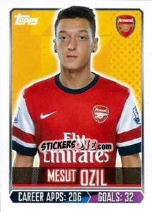 Sticker Mesut Özil - Premier League Inglese 2013-2014 - Topps
