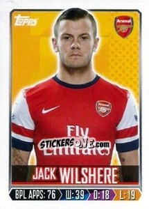 Sticker Jack Wilshere - Premier League Inglese 2013-2014 n. 14 - Topps
