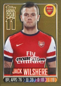 Sticker Jack Wilshere - Premier League Inglese 2013-2014 n. 14g - Topps