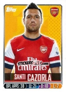 Sticker Santi Cazorla - Premier League Inglese 2013-2014 n. 15 - Topps