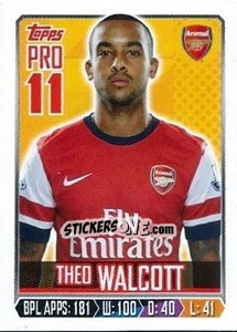 Sticker Theo Walcott - Premier League Inglese 2013-2014 n. 18 - Topps
