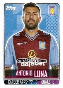 Sticker Antonio Luna - Premier League Inglese 2013-2014 n. 27 - Topps