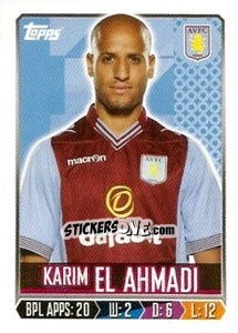Sticker Karim El Ahmadi - Premier League Inglese 2013-2014 n. 28 - Topps