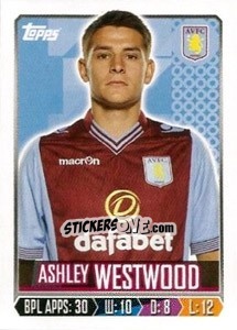 Sticker Ashley Westwood - Premier League Inglese 2013-2014 n. 31 - Topps