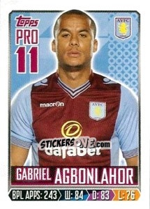 Cromo Gabriel Agbonlahor - Premier League Inglese 2013-2014 - Topps