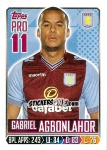 Sticker Gabriel Agbonlahor - Premier League Inglese 2013-2014 n. 32 - Topps