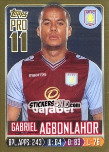 Figurina Gabriel Agbonlahor - Premier League Inglese 2013-2014 - Topps
