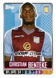 Figurina Christian Benteke - Premier League Inglese 2013-2014 - Topps