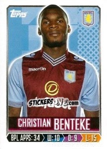 Sticker Christian Benteke - Premier League Inglese 2013-2014 n. 34 - Topps