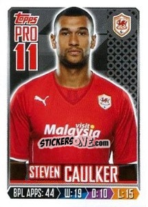 Figurina Steven Caulker - Premier League Inglese 2013-2014 - Topps