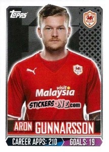 Sticker Aron Gunnarsson - Premier League Inglese 2013-2014 n. 47 - Topps