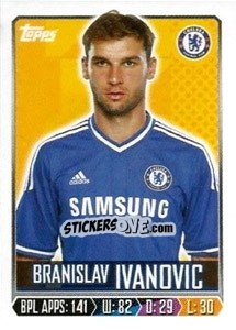 Sticker Branislav Ivanovic - Premier League Inglese 2013-2014 n. 56 - Topps