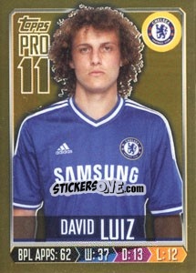 Sticker David Luiz - Premier League Inglese 2013-2014 n. 57g - Topps