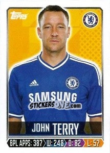 Sticker John Terry - Premier League Inglese 2013-2014 n. 58 - Topps