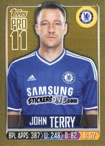 Sticker John Terry - Premier League Inglese 2013-2014 n. 58g - Topps
