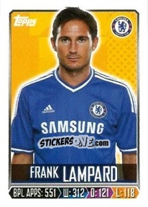Sticker Frank Lampard - Premier League Inglese 2013-2014 n. 60 - Topps