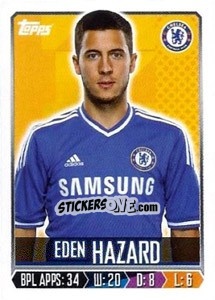 Sticker Eden Hazard - Premier League Inglese 2013-2014 n. 61 - Topps
