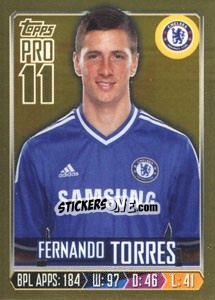 Sticker Fernando Torres - Premier League Inglese 2013-2014 n. 66g - Topps